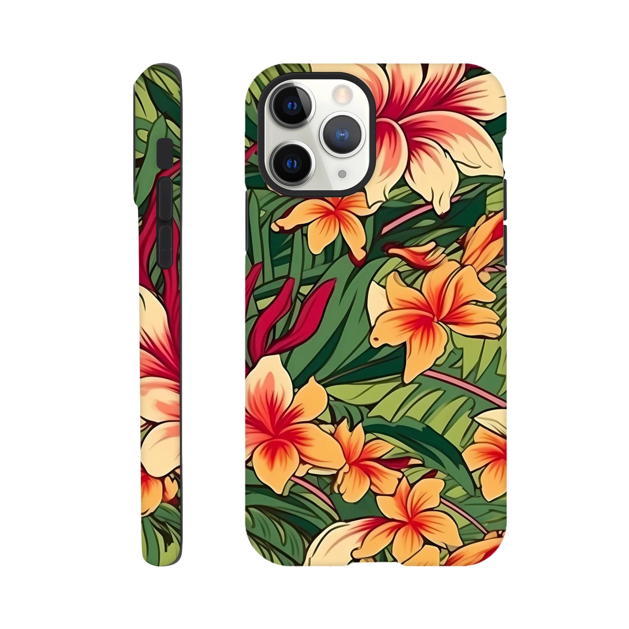 Vintage Hawaiian Floral - Apple iPhone Tough case iPhone Tough Case Globally Fulfilled Plants Surf