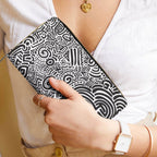 Black And White -  PU Leather Wallet