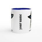 Personalised - Guitarist Alien Abduction - White 11oz Ceramic Mug with Colour InsidePersonalised - Personalised 11oz Mug customise Globally Fulfilled Music personalise Sci Fi