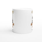 Personalise - Skeleton, Coffee Keeps Me Alive - White 11oz Ceramic Mug Personalised 11oz Mug Coffee customise Globally Fulfilled personalise