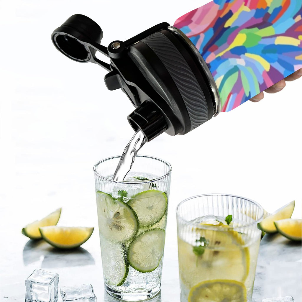 Brushstrokes - Insulated Water Bottle with Dual-Use Lid (18oz) Insulated Water Bottle with Dual-Use Lid (18oz) Printed Offshore