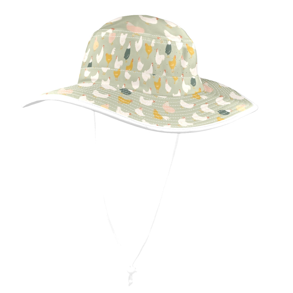 Chicken Life Wide Brim Bucket Hat Wide Brim Bucket Hat Birds Printed Offshore
