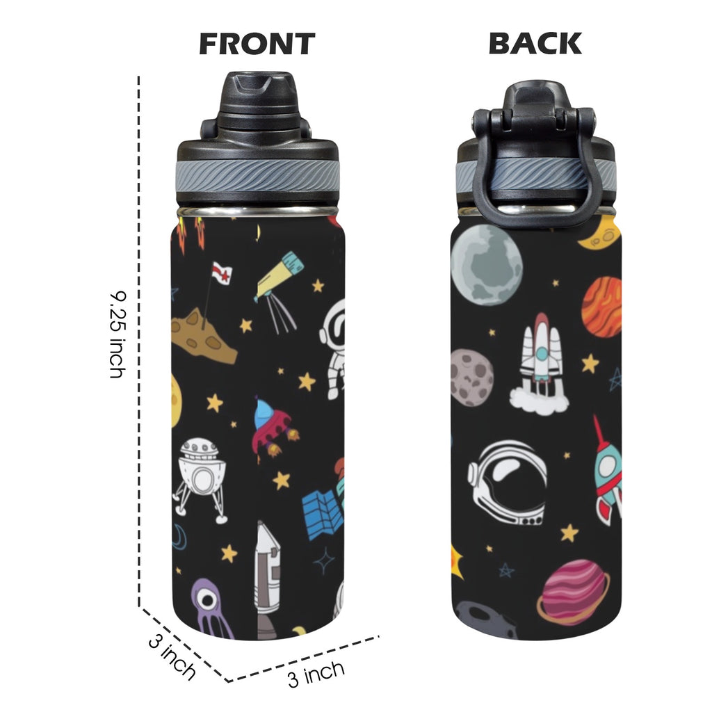 Kids Space - Insulated Water Bottle with Dual-Use Lid (18oz) Insulated Water Bottle with Dual-Use Lid (18oz) Printed Offshore Space
