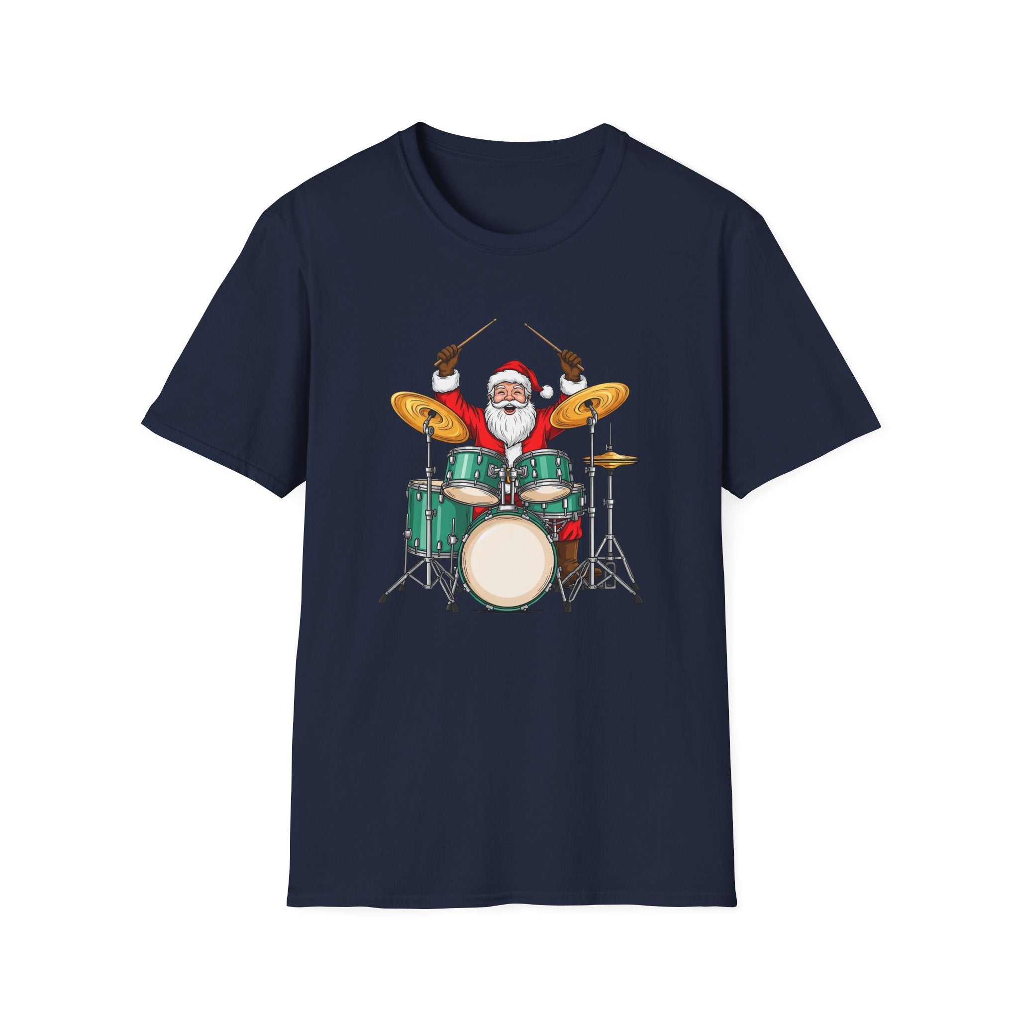 Drummer Santa - Unisex Softstyle T-Shirt