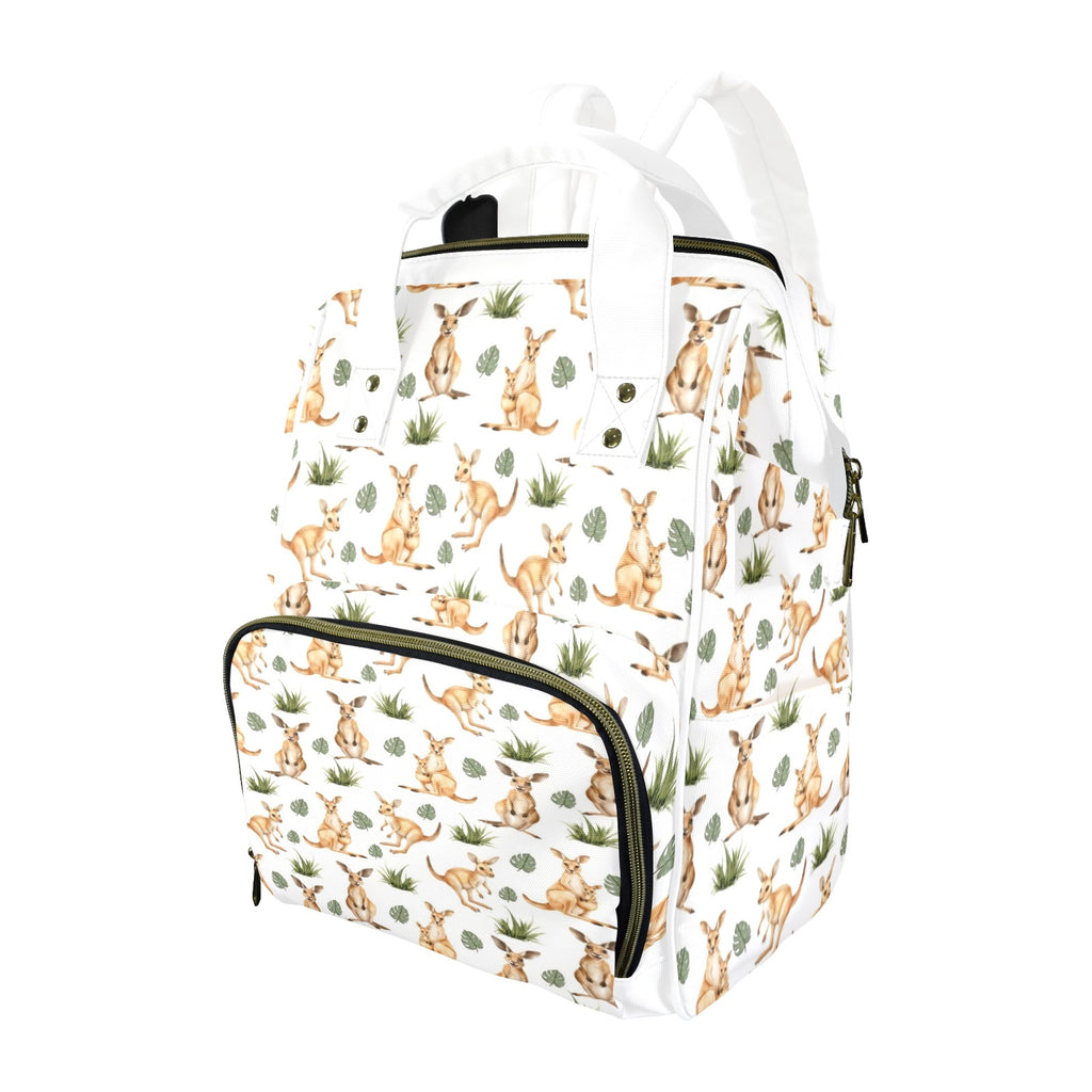Kangaroos Multi-Function Backpack, Nappy / Diaper Bag One Size Multi-function Backpack, Nappy / Diaper Bag animal Australia Printed Offshore
