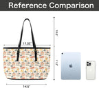 Beach Shack PU Leather Tote Bag Large Leather Tote Bag-Large Printed Offshore Summer Surf