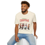 Fab Four Of Christmas Crossing The Road - Unisex Softstyle T-Shirt