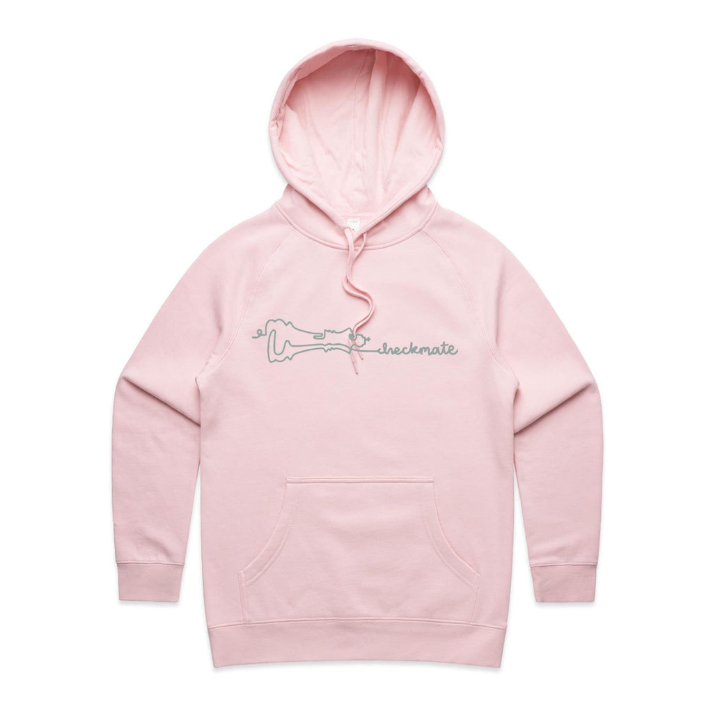 Checkmate, Chess - Womens Hoodie Pink Womens Hoodie Chess Games Printed In Australia