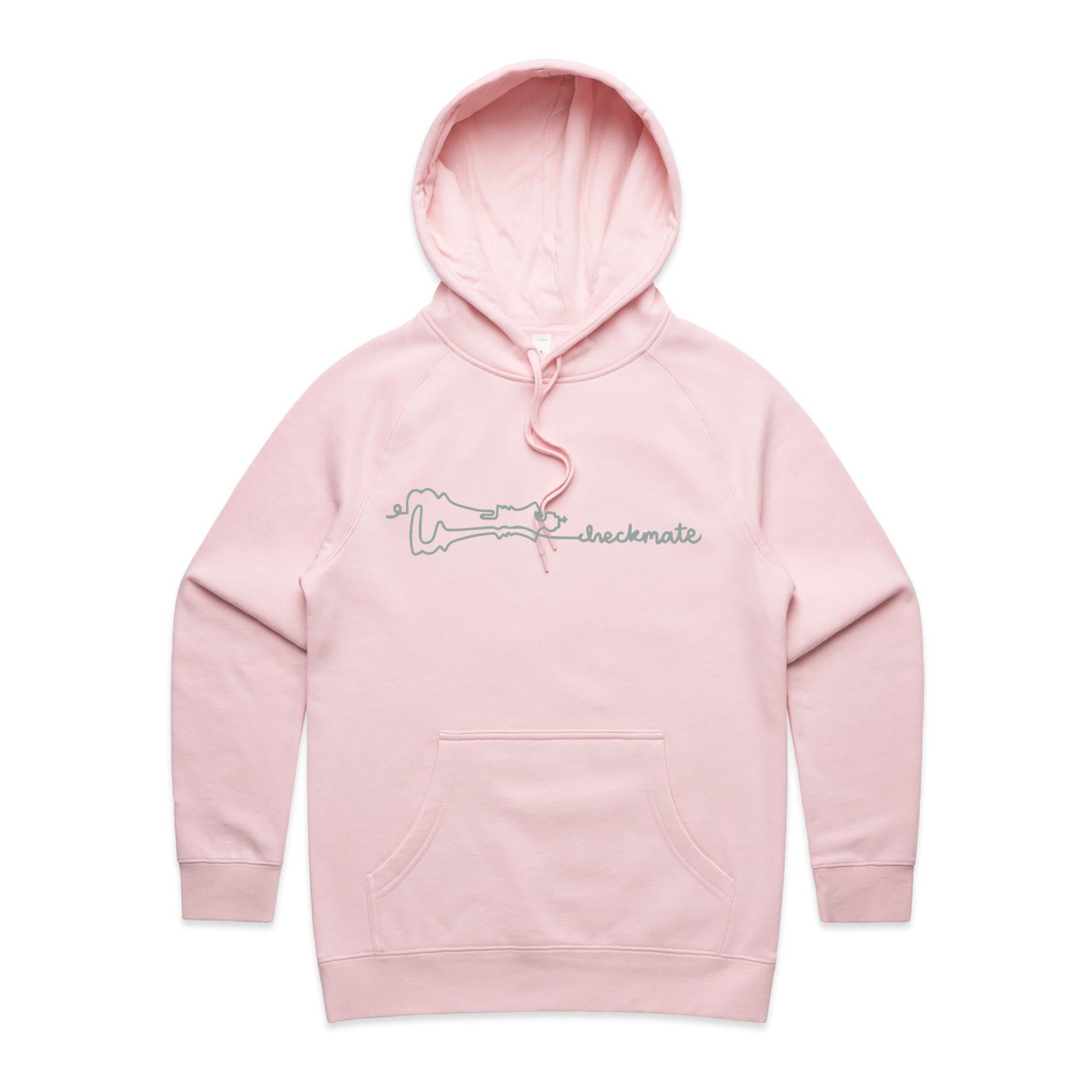 Checkmate, Chess - Womens Hoodie Pink Womens Hoodie Chess Games Printed In Australia