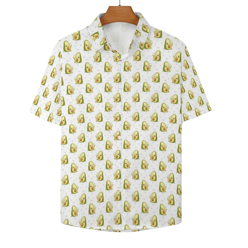 Winking Avocados Women's Collared Pocketless Short Sleeve Shirt