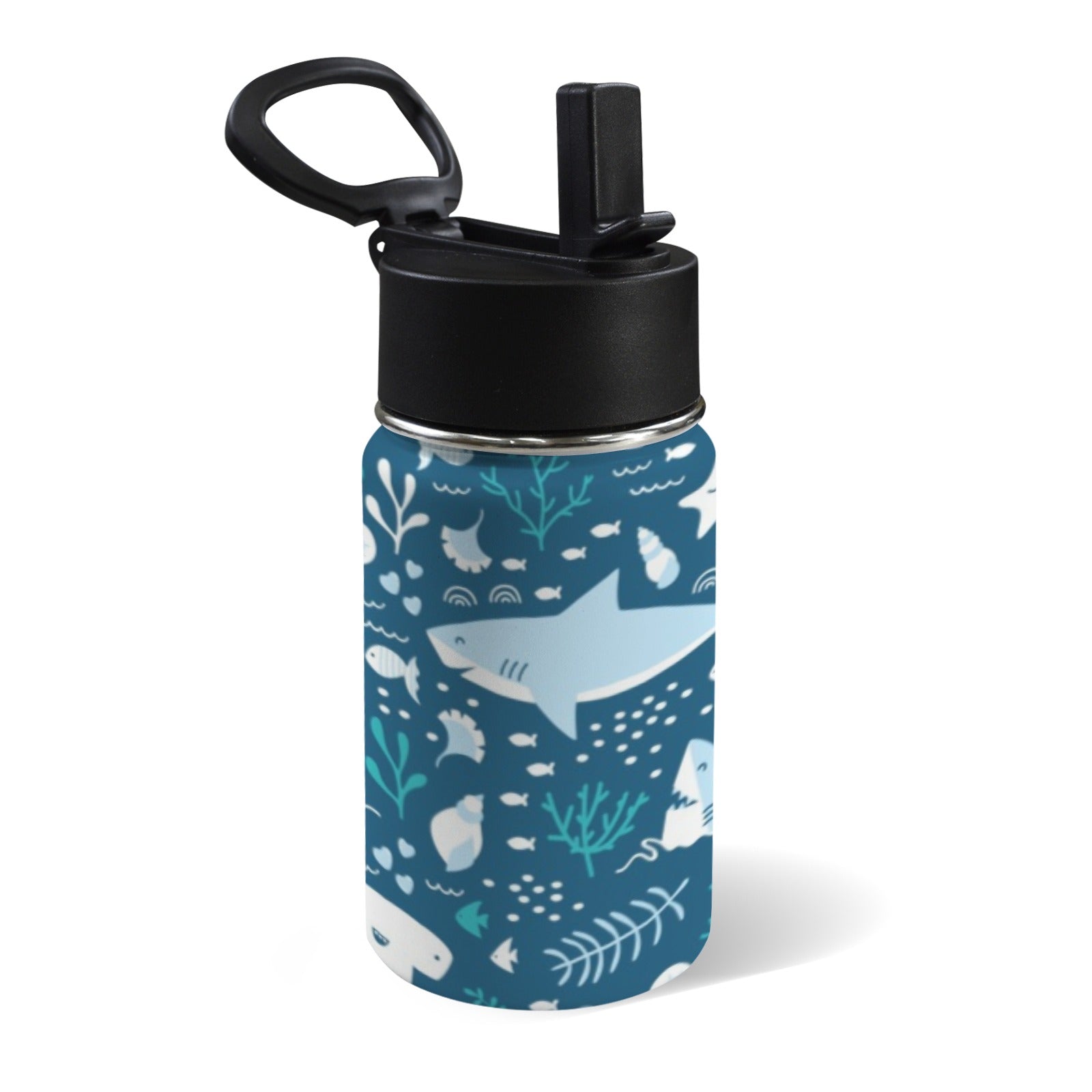 Sharks 12oz Kids Water Bottle with Straw Lid