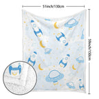 Spaceships And UFO's - Double-Layer Fleece Blanket 51"x59"