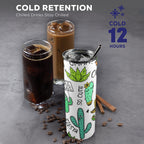 Chatty Cactus 20oz Tall Skinny Tumbler with Lid and Straw