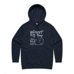 Introvert Time - Womens Hoodie Navy Womens Hoodie Printed In Australia