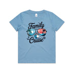 Family Cruise Kids Cruise T-shirt Carolina Blue Kids Cruise T-shirt Cruise Printed In Australia