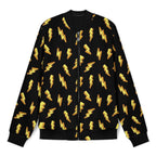 Lightning Bolts Men's Casual Zip‑Up Bomber Jacket