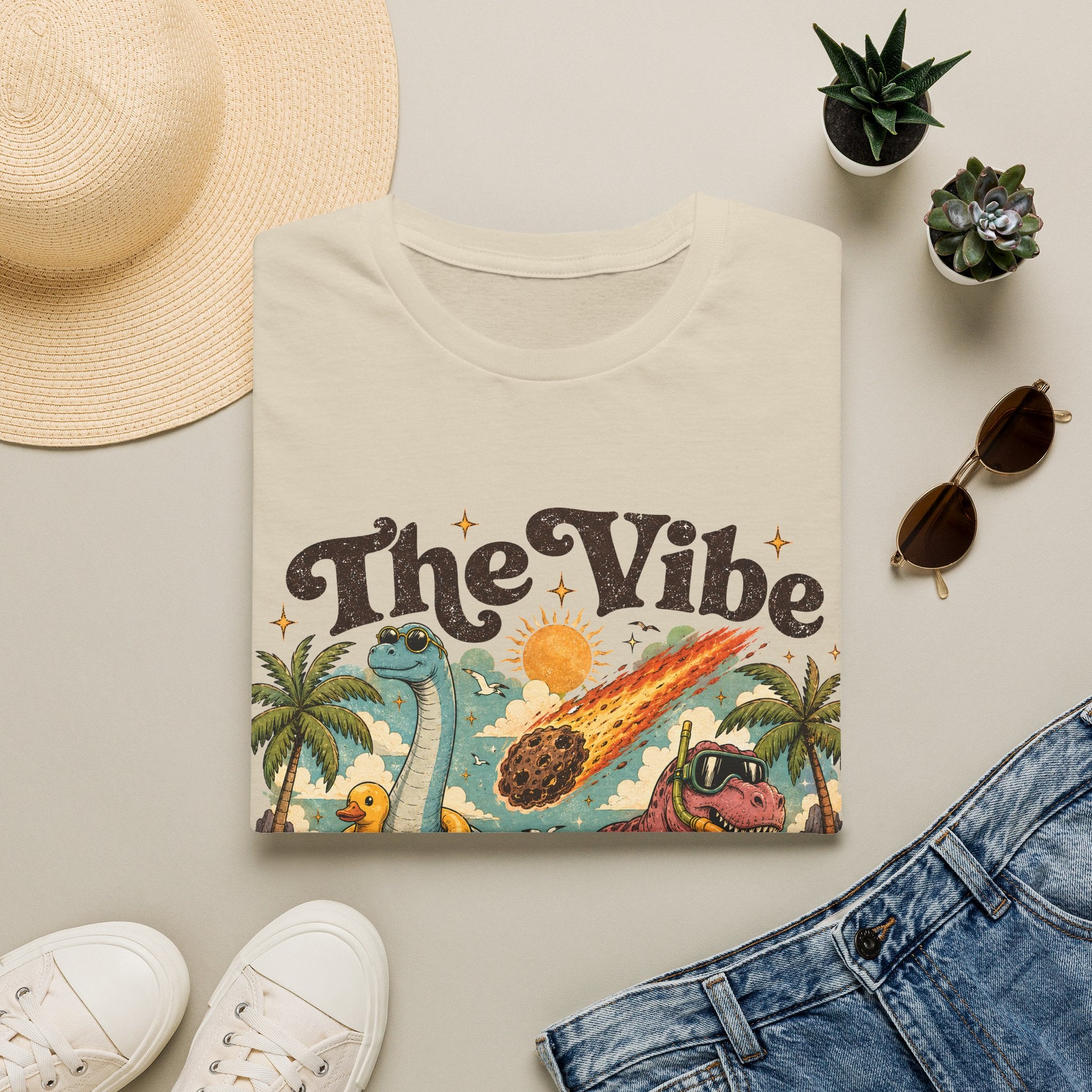 The Vibe Is In Shambles Dinosaur Extinction Unisex T-Shirt Unisex Adult T-shirt animal Globally Fulfilled