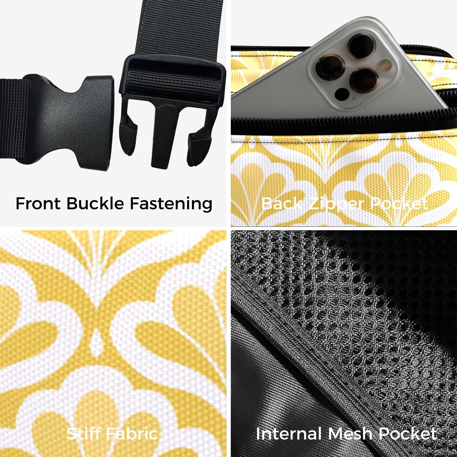 Yellow Pattern - Belt Bag