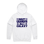 Best Grandpa In The Galaxy - Mens Hoodie White Mens Hoodie Dad Printed In Australia