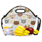 Baby Animals Neoprene Lunch Bag/Large (Model 1669) Neoprene Lunch Bag animal Printed Offshore