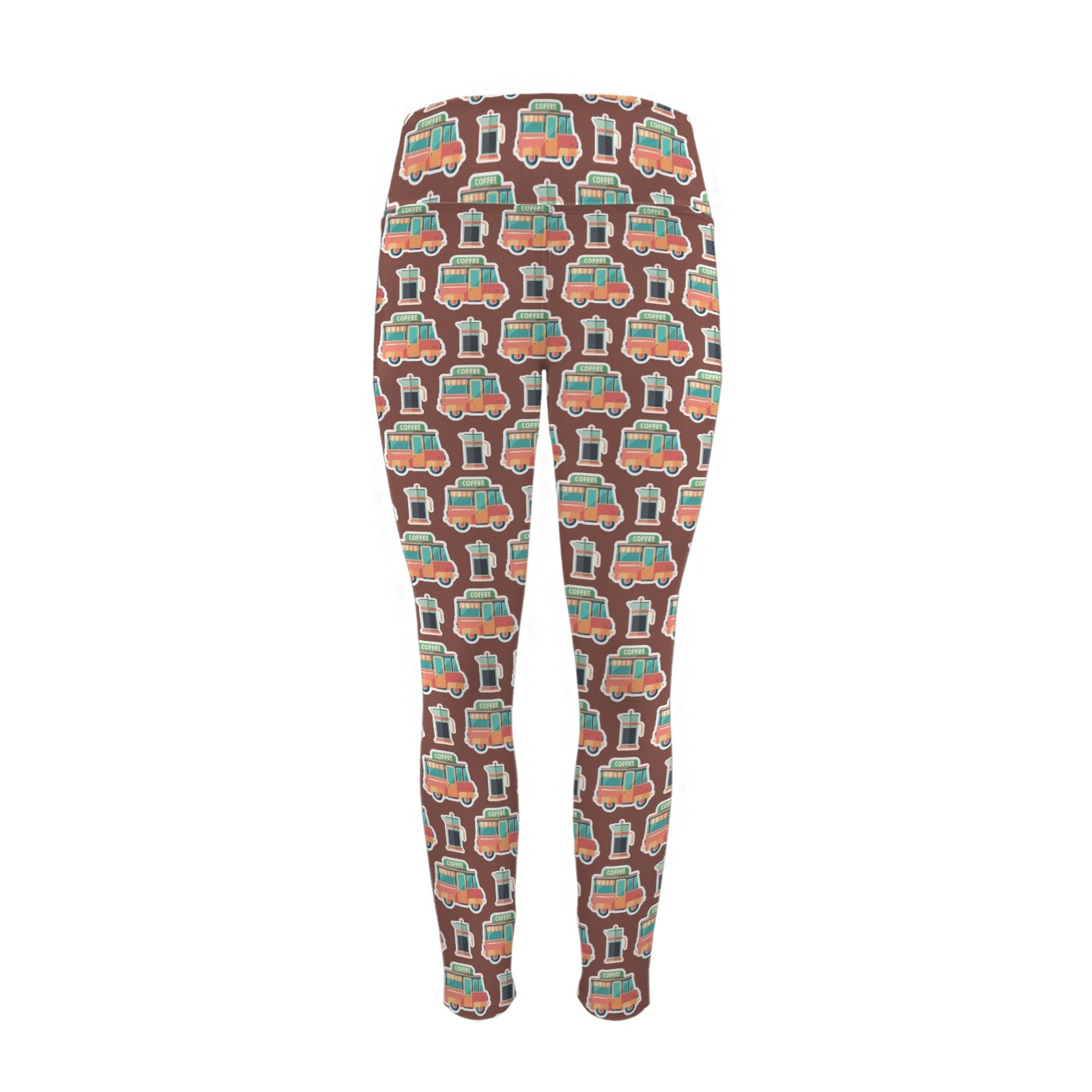 Coffee Van - Women's High Waist Pockets Yoga Leggings