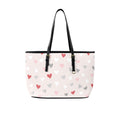 Pretty Hearts PU Leather Tote Bag Large One Size Leather Tote Bag-Large Printed Offshore