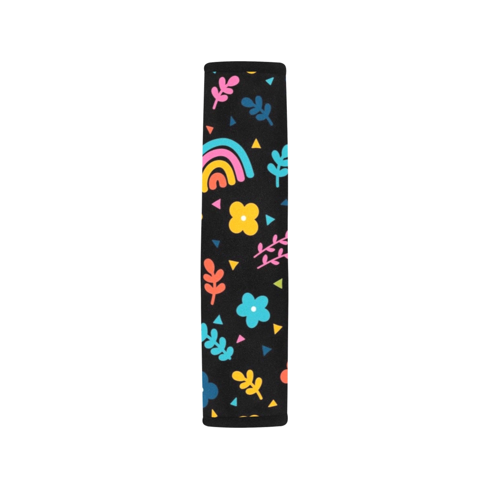 Rainbows And Flowers Car Seat Belt Cover 7''x10'' (Pack of 2) Car Seat Belt Cover 7x10 (Pack of 2) Plants Printed Offshore