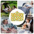 Cool Pineapples Kids Hooded Blanket 100cm x 130cm Kids Hooded Blanket Food Printed Offshore