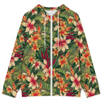 Vintage Hawaiian Floral Women's Full-Zip Hoodie