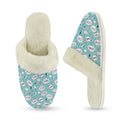Comic Book Speech Bubbles Women's Fur Trim Thick-Sole Indoor Slippers Women's Fur Trimmed Slippers comic Printed Offshore