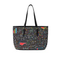Colourful Maths Formulas PU Leather Tote Bag Large One Size Leather Tote Bag-Large Printed Offshore