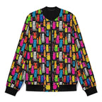 Colourful Cats Men's Casual Zip‑Up Bomber Jacket