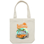 Hello Sunshine, Beach Van - Canvas Tote Bag Cream One Size Tote Bag Printed In Australia
