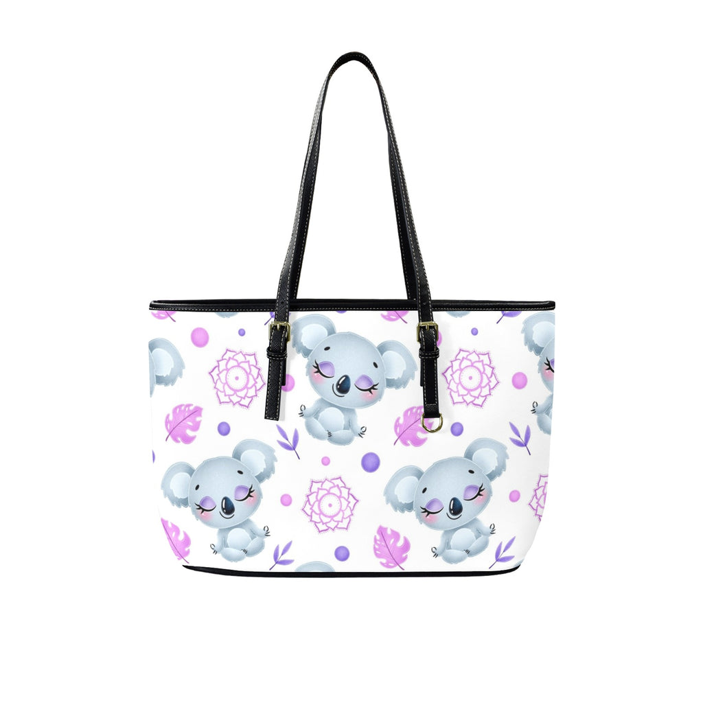 Zen Koala PU Leather Tote Bag Large