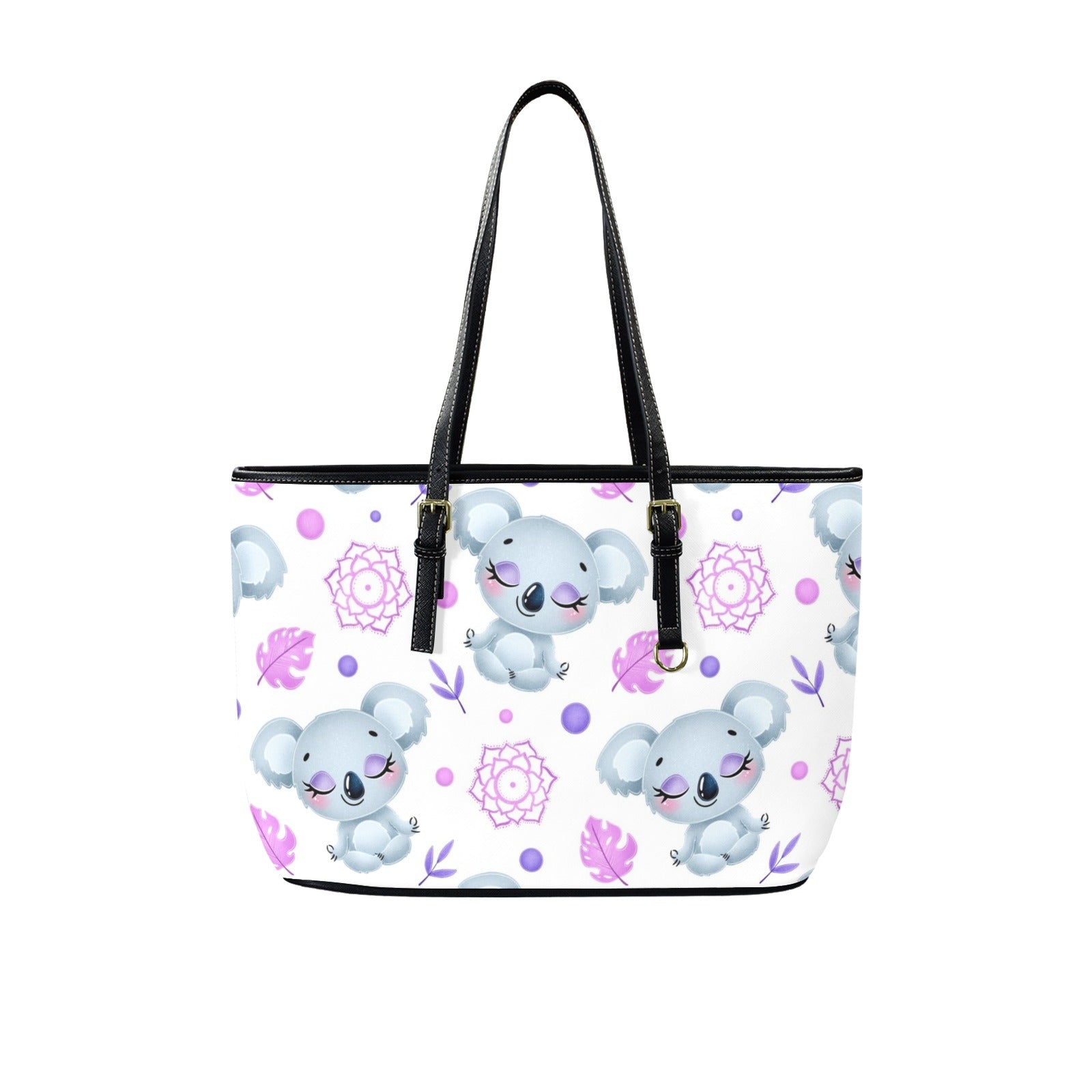 Zen Koala PU Leather Tote Bag Large