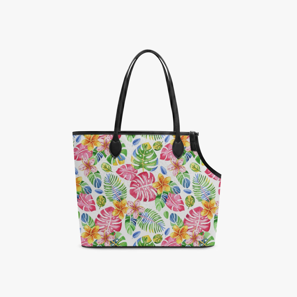 Bright Painted Tropical Multifunctional Side-Open Pet Tote Bag Pet Tote Bag Plants Printed Offshore