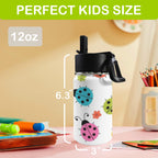 Ladybugs 12oz Kids Water Bottle with Straw Lid