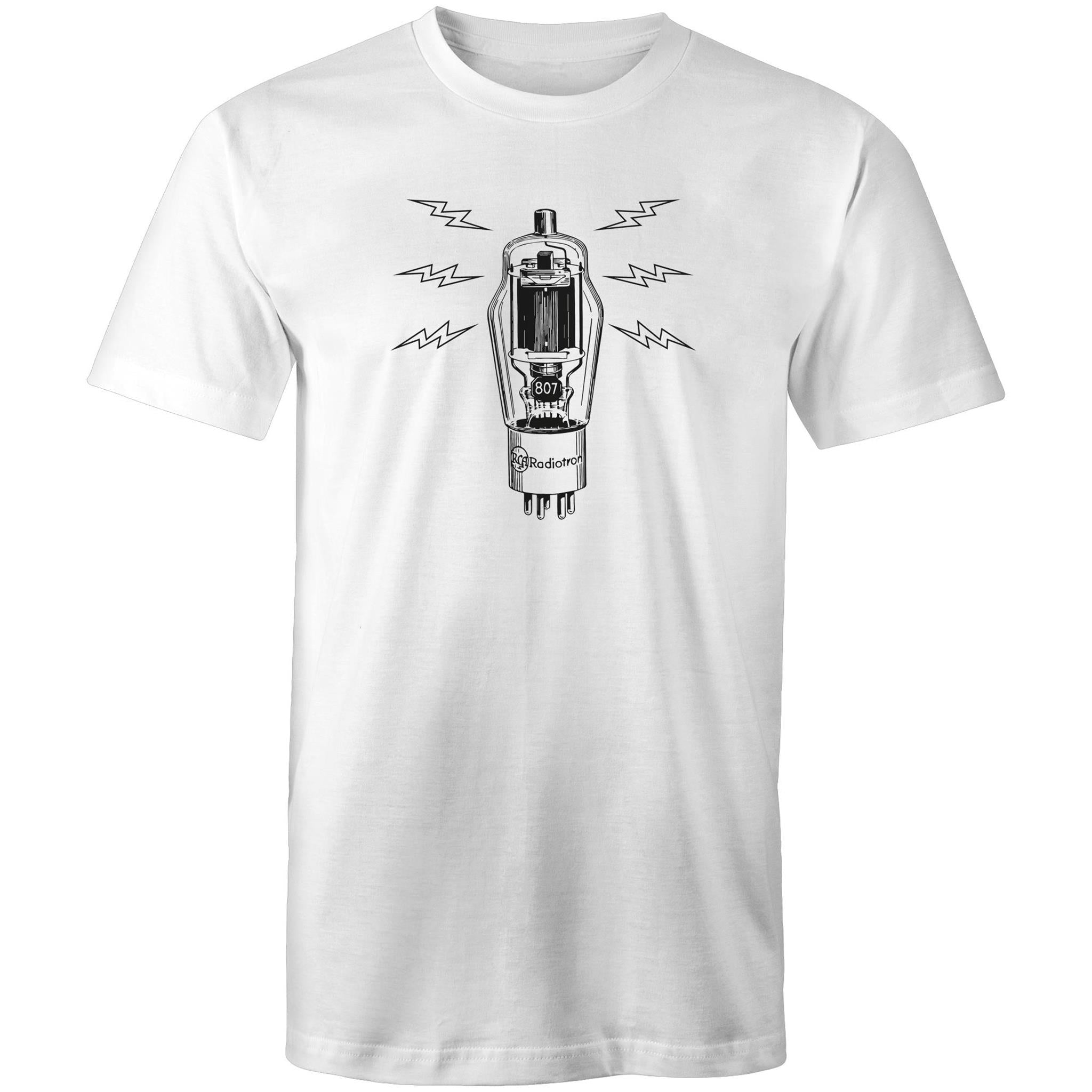 Amplifier Tube Valve - Mens T-Shirt White Mens T-shirt Music Printed In Australia
