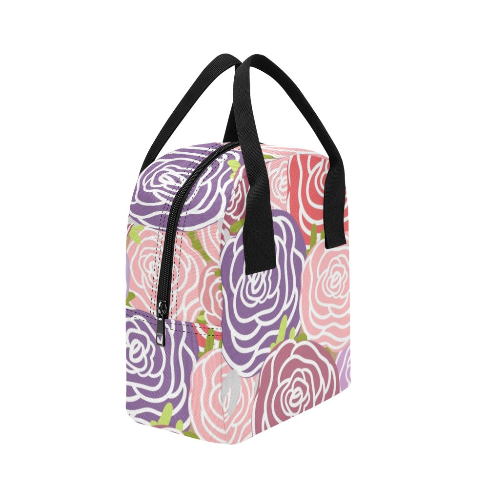 Abstract Roses - Zipper Lunch Bag Zipper Lunch Bag Printed Offshore