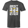 Piano Keyboard, Best Dad Ever Men's AS Colour T-Shirt Asphalt Marle Mens T-shirt Dad Music Printed In Australia