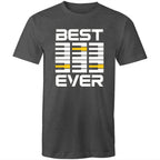 Piano Keyboard, Best Dad Ever - Mens T-Shirt Asphalt Marle Mens T-shirt Dad Music Printed In Australia