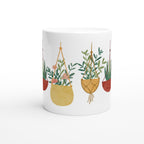 Hanging Plants - White 11oz Ceramic Mug White 11oz Mug Globally Fulfilled Plants