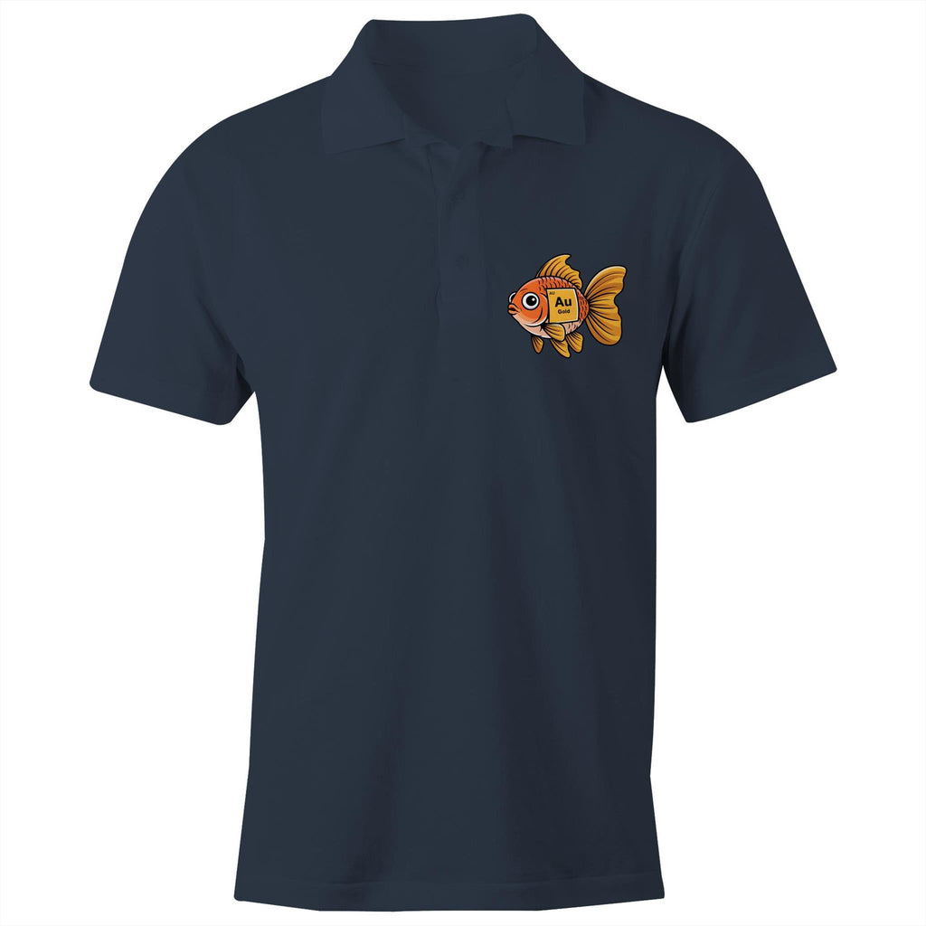 Gold Fish Periodic Table AS Colour Chad Polo Shirt