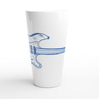 Guitar - White Latte 17oz Ceramic Mug Latte Mug Globally Fulfilled Music