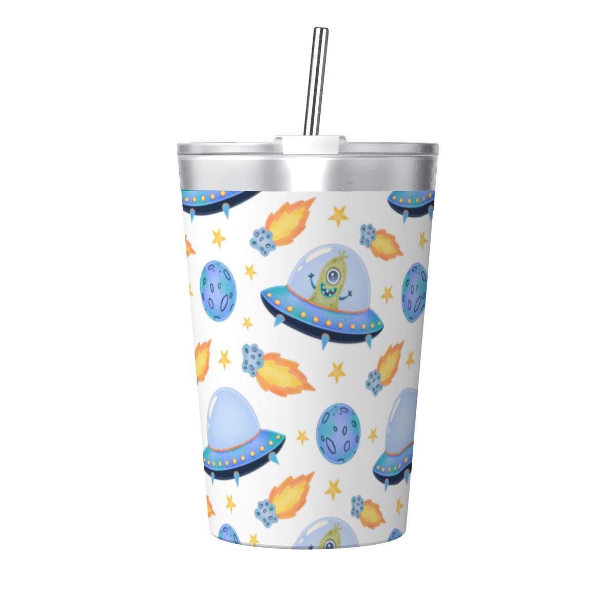 UFO's Small Stainless Steel Travel Mug Cup 12oz/350ml