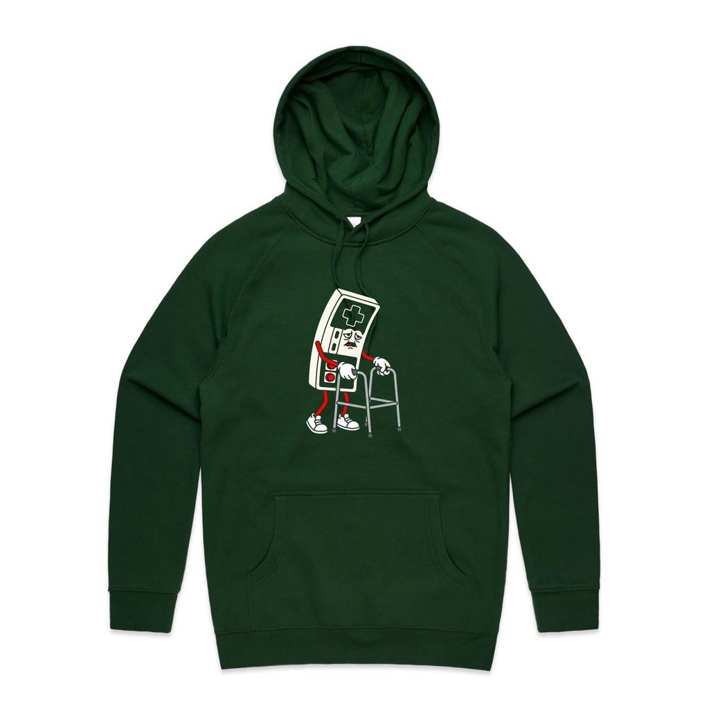 Retro Gamer Men's AS Colour Hoodie Forest Green Mens Hoodie Games Printed In Australia