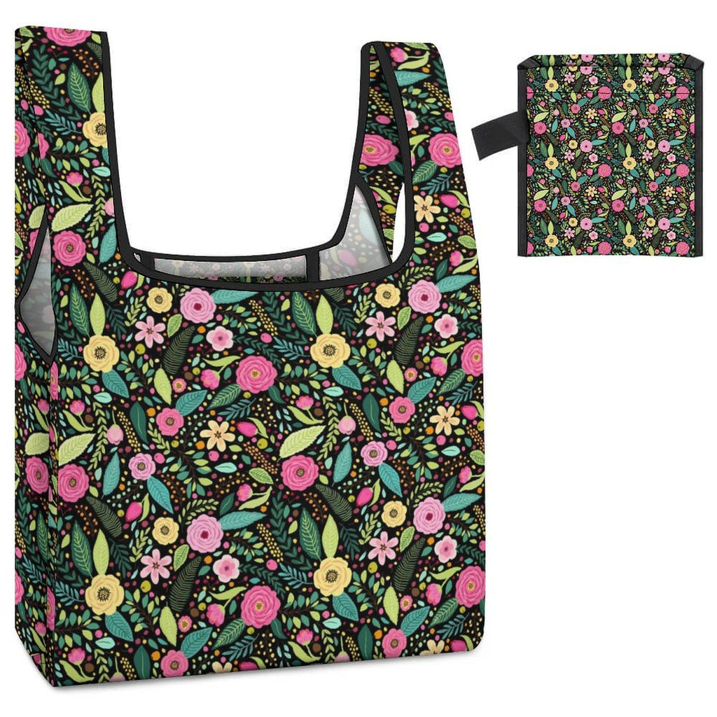FoldableBright Floral And Leaves Foldable Shopping Bag