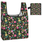 FoldableBright Floral And Leaves Foldable Shopping Bag