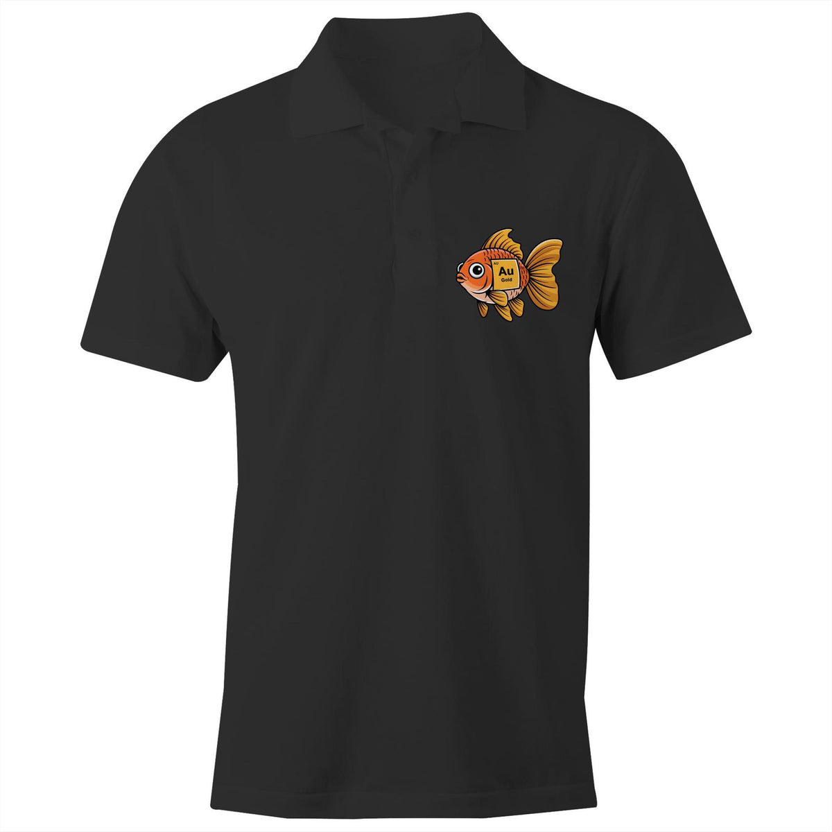 Gold Fish Periodic Table AS Colour Chad Polo Shirt