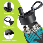Palm Trees 12oz Kids Water Bottle with Straw Lid